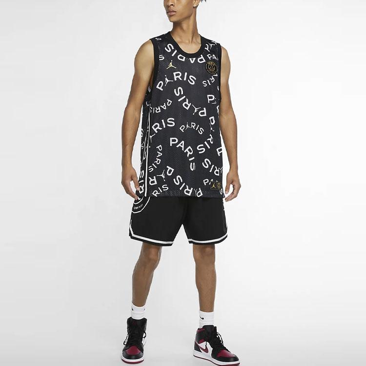 Jordan Paris Saint-Germain Print Fitted Basketball Tank Top Men Tops CK9669-010