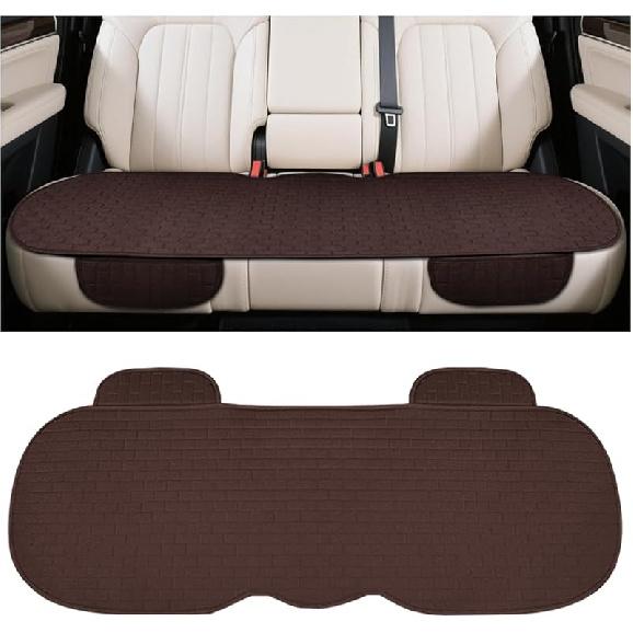 Car Back Seat Cover, Anti-Slip Long Vehicle Rear Bench Protectors With Storage Pocket, Breathable Comfortable Auto Interior Seating Bottom Protection