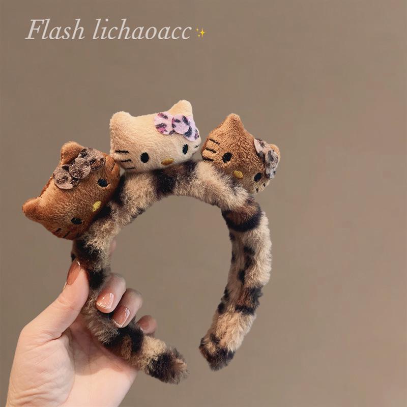 

Милые плюшевые повязки на голову с животными для женщин: Аксессуары для волос осень/зима для маски для лица и выхода в свет