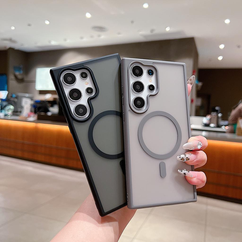 Skin-scrub Samsung S25ultra Mobile Phone Case SAMS24 Simple S22 Magnetic S23Plus Protection Case