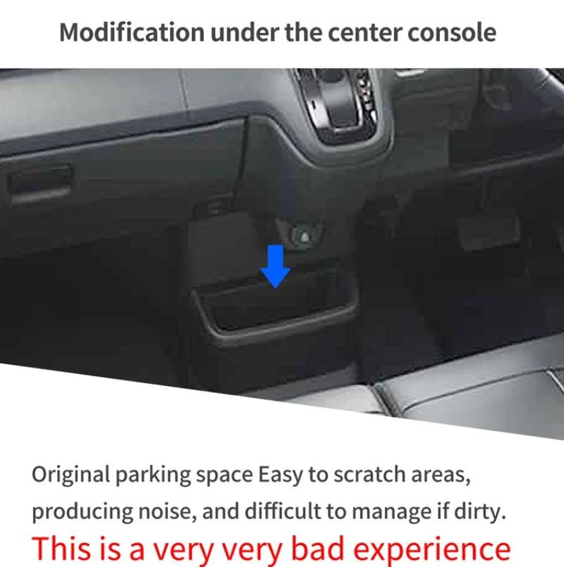 For Honda N-BOX JF5 JF6 Car Copilot Door Slot Storage Box Tray Pad Silica Gel Organizer Interior Accessories Tidying Black