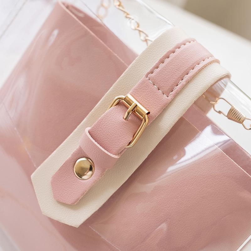 Guangzhou women's bag women's transparent jelly bag shoulder messenger mobile phone bag fashion women's bag