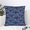 Simple Sharks Square Pillow Case Polyester Decorative Pillow Starry Whale Sharks  Vintage Pillowcover Home Decor