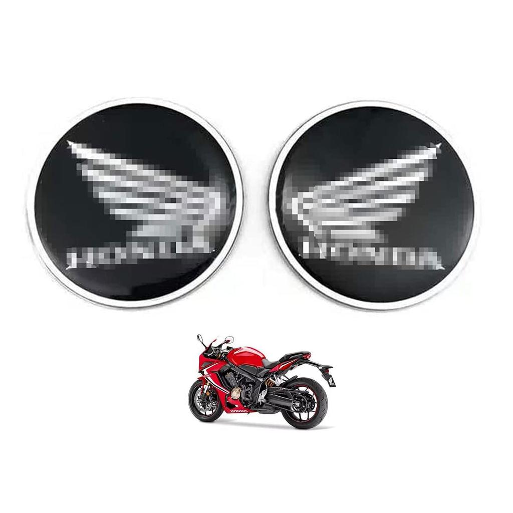 TOUFEIYUAN Honda Sticker Logo Motorcycle Gas Tank Sticker Emblem Badge Decoration Cbr500rCbr 250r Cb650rCb1000r Racing Wings Decals (Black Pair)..