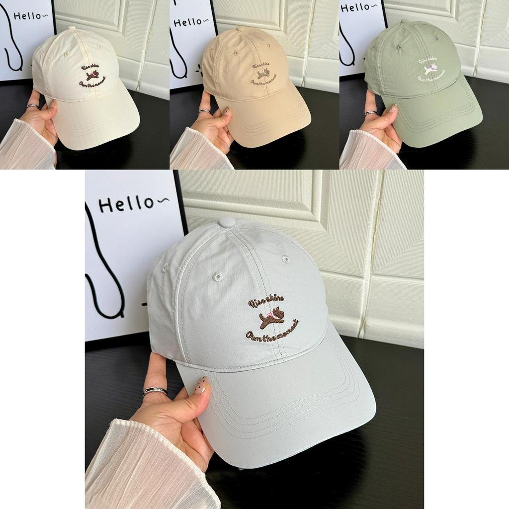 Newest Quick Dry Cute Cartoon Embroidery Baseball Cap For Men Women Summer Sun Protection