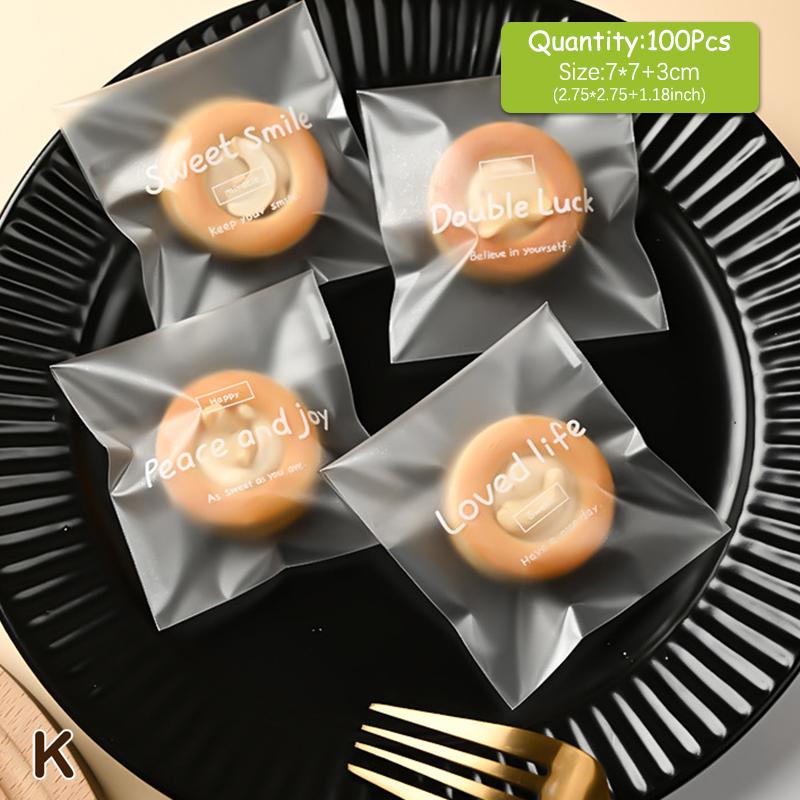 100 Stück/Los 2,75" X 2,75" Kuchen Geschenk Opp Beutel Plastik Süßigkeiten Kekse Verpackungsbeutel Hochzeitsfeier Zubehör