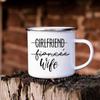 Girlfriend Fiancee Wife&boyfriend Fiance Husband Couples Creative Enamel Mugs Outdoor Travel Camping Bonfire Coffee Water Cups