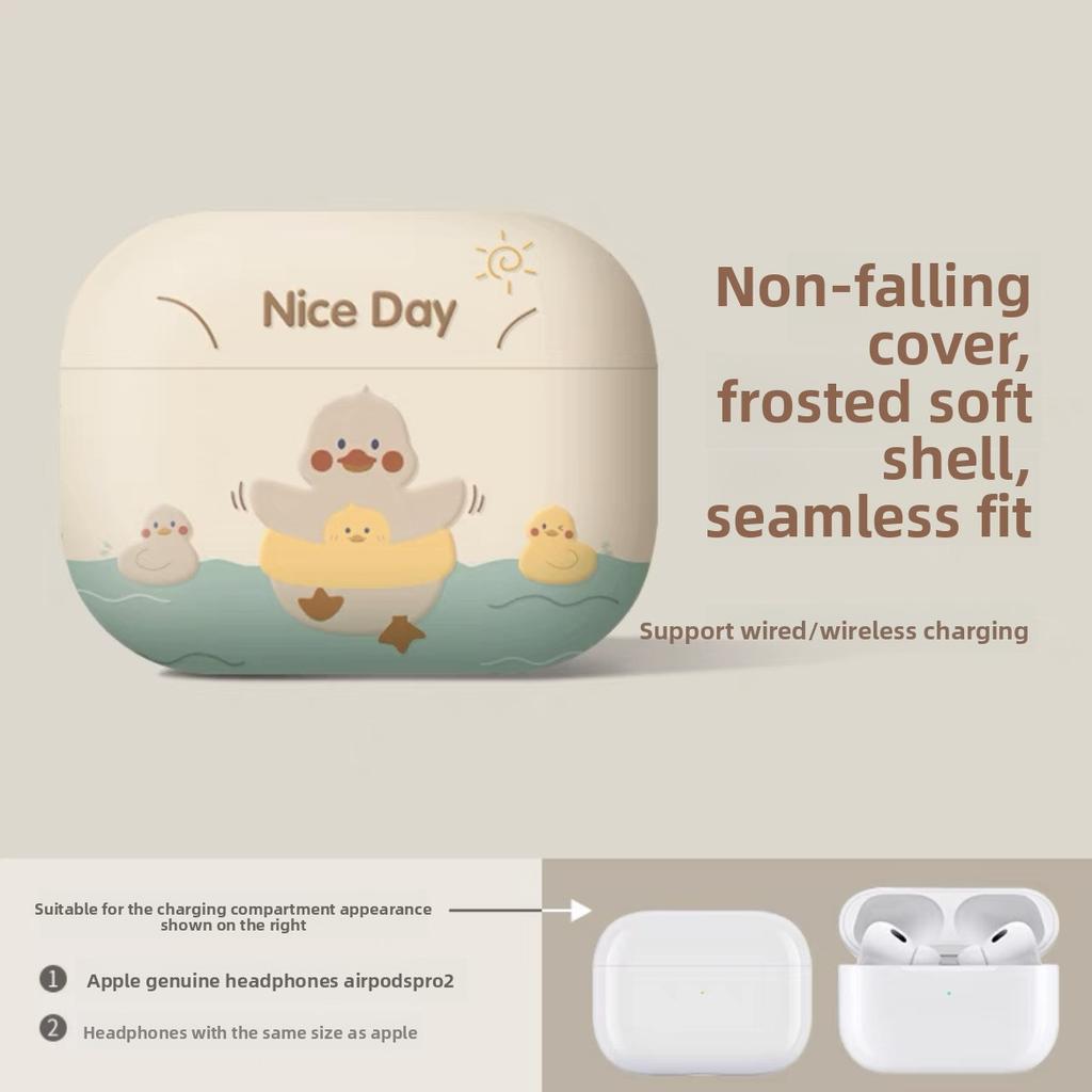 Applicable AirPods4 Protective Case Pro2 Apple 3rd Generation 4th Generation Earphone Case All-inclusive Wireless Bluetooth Earphone Case