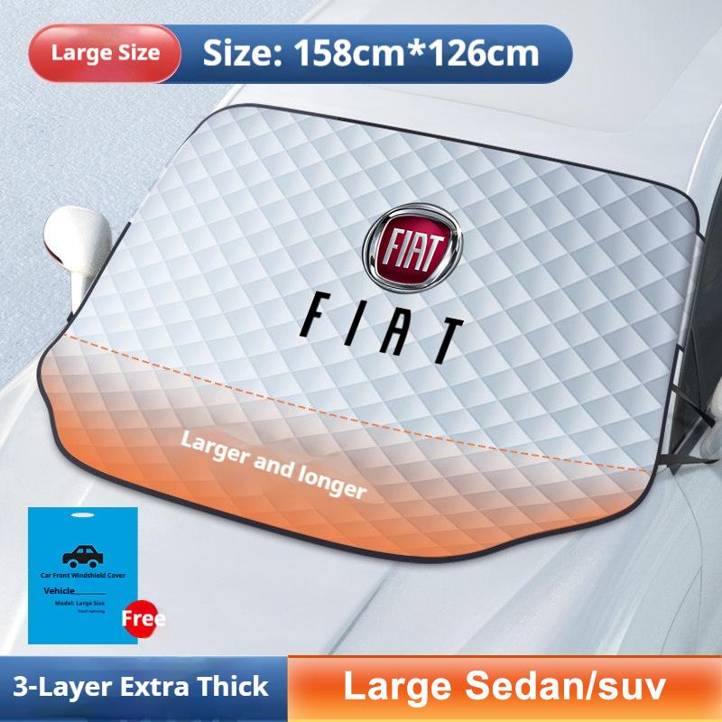 Housse d'hiver pour voiture Protection Neige Soleil pour Fiat 500 Abarth Panda 500e Tipo Cronos Argo Ducato Panda 500L Accessoires Outils de Voiture