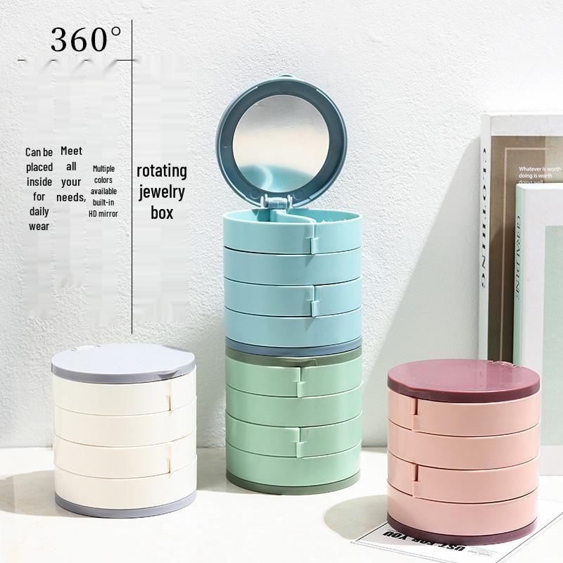 Four-Layer 360° Rotating Jewelry Storage Box
