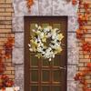 Outdoor Front Door Garland With Lights Welcome To Front Door Garland Bow Garland Decoration