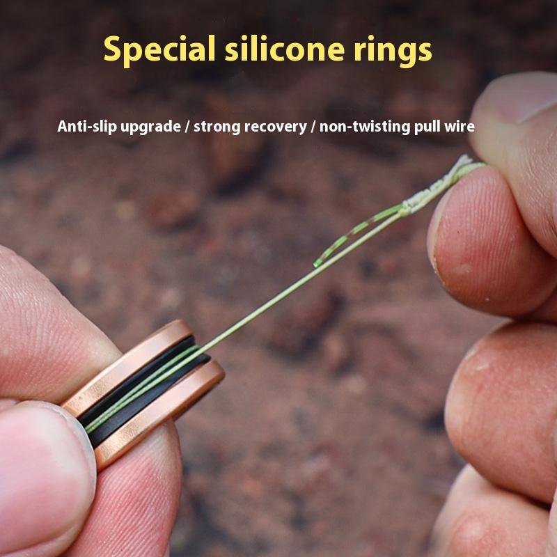 Alloy Cable Ring for Fishing Line Cutting Anti-slip Hand Protection Reel Leader Knot Tying Tool Fast Tightening
