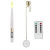 Flashing Short LED Taper Candles With12 Crystal Ball Hooks, Battery-operated Timer,  Plastic Window, Flameless, Illuminated