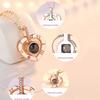 Necklace Pendant Projection Letter Necklace100 Languages "I Love You" Necklace Jewelry For Lover/Girlfriend Cute Accessories 1PC