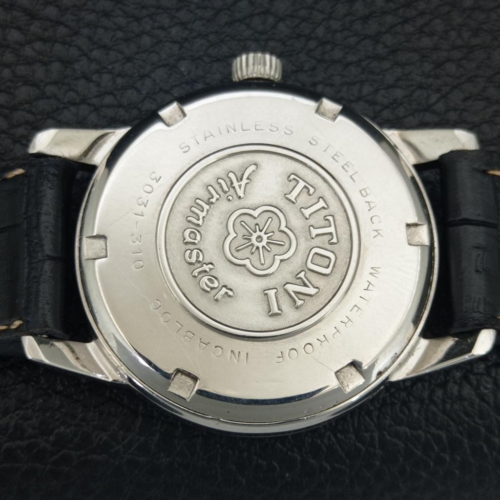 MONTRE HOMME SUISSE VINTAGE TITONI AIRMASTER TITOFLEX REMONTAGE MANUEL GRIS a703239-1