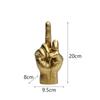 American Middle Finger Gesture Resin Sculpture for Creative Home Decor