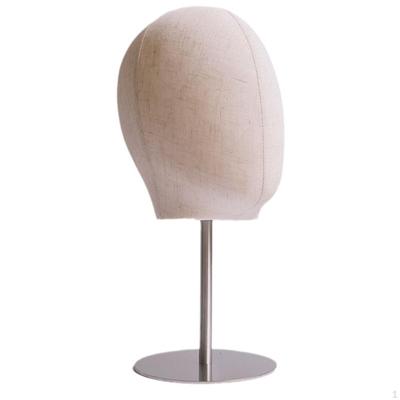 Manikin Head Hats Wig Display Stand Tabletop with Stainless Steel Base Caps Storage Rack for