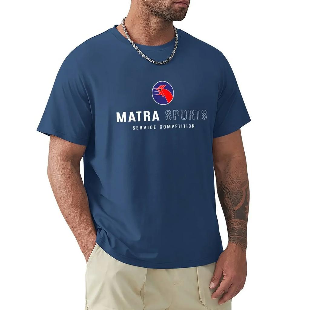 Summer Top Men's Clothing Matra Sports Service Competition Logo 1973 - Colour Print T-shirt Mens Clothing Oversized Summer Tops