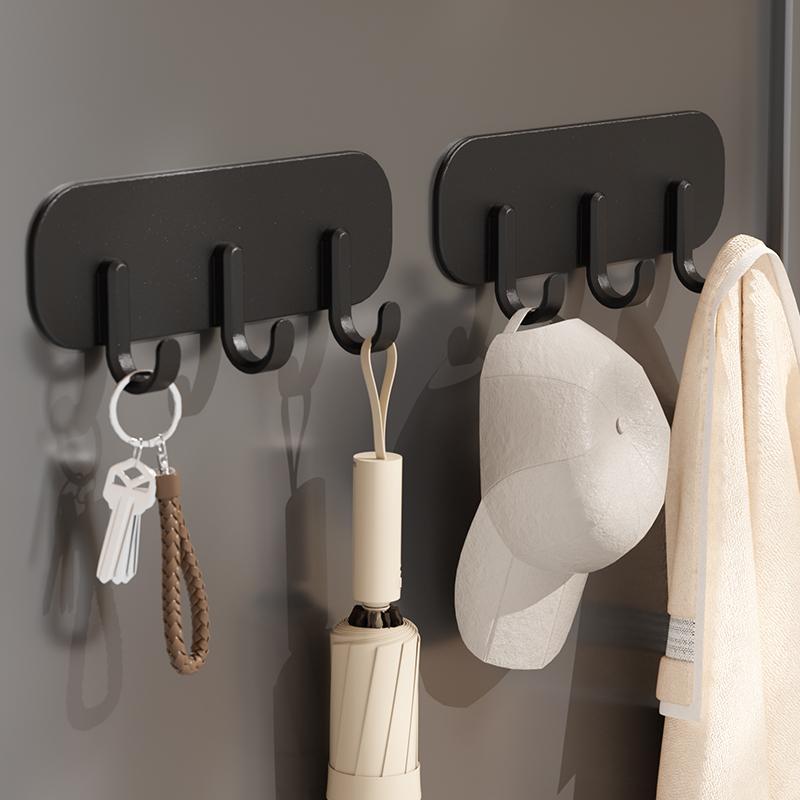 Refrigerator Magnetic Hook, Household Key, Soup Spoon, Wall Mounted Miscellaneous Sorting Rack, Door Rear Non Perforated Hook