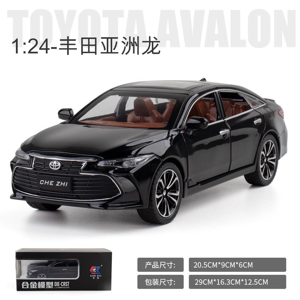 1:24 TOYOTA AVALON Toy Car For Children Diecast Metal Model Miniature Sound Light Doors Openable Collection Gift For Kids