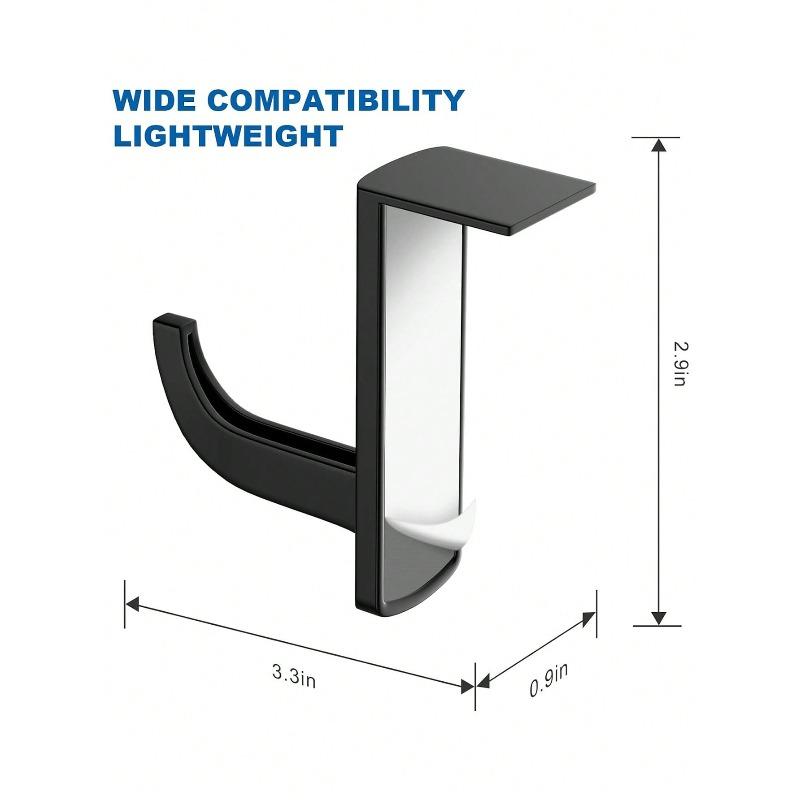 

Подставка-крючок для наушников, подходит для компьютерной гарнитуры, экрана монитора, рабочего стола, настенная полка для хранения игр, маленькая и прочная вешалка для наушников one-size чёрный