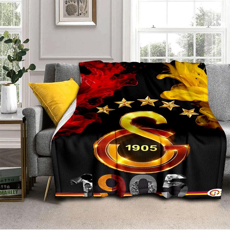 Coperta con Stemma del Galatasaray Calcio Adatta per Divani, Letti, Uffici e Campeggio - Regalo Perfetto per Halloween Natale