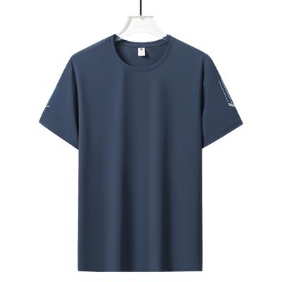 Quick-drying High-elastic T-shirt Quick-drying Sports Short-sleeved Ice Silk T-shirt Men's Round Neck Casual Short-sleeved