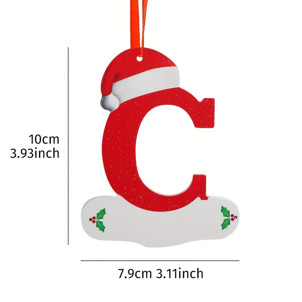 26 English Letters Christmas Decoration Pendant Christmas Tree Ornaments for Home Decor Navidad New Year 2026 Decor Accessories