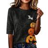 Women's Short Sleeve Round Neck Loose Fit Lightweight Casual Blouse Top