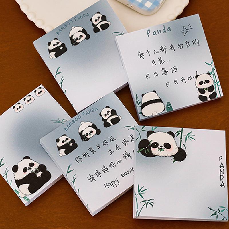 50Sheets Cute Cartoon Panda Sticky Notes Kawaii Students Notepad Office School Accessories Stationery Self Adhesive Sticky Notes