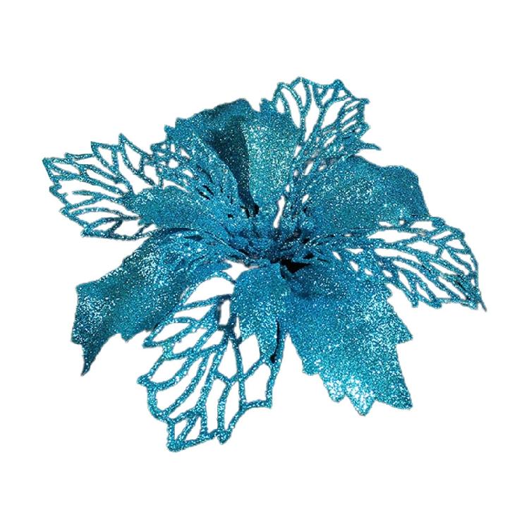 Artificial Glitter Christmas Flower Set of 6 Decorative Wreaths Wedding Party