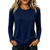 Women's Casual Long Sleeve Color Top for Everyday Wear