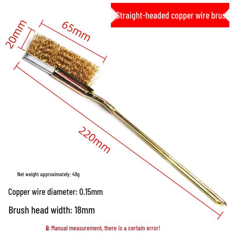 Stainless Steel Wire Brush with Bent Head and Iron Handle for Rust Removal