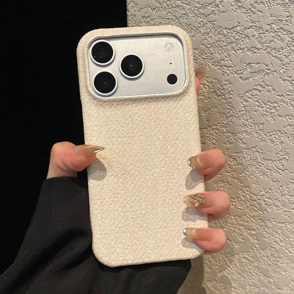 White Denim Pattern Phone Case for Apple 17 Pro Max, 16/15, New 14 Pro Max, 13 Mini