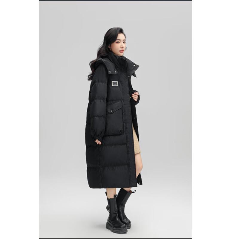 Yaya Women's Long Hooded Down Jacket