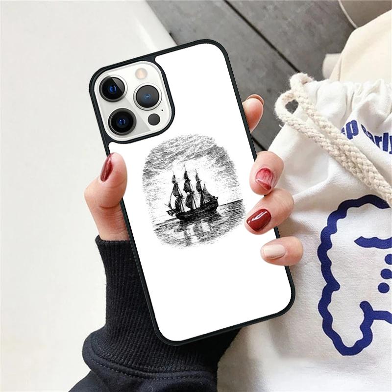Sailing Pirate Ship Phone Case Cover For iPhone 17 Air 12 Plus Max for iPhone 17 Air 15 16 11 13 14 Pro Max Fundas