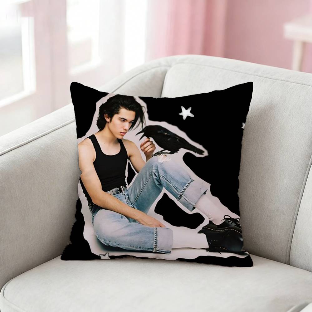 CConan Gray Wishbone Pillow Case Pattern Printed Pillowcase For Living Room Sofa Cushion Cover