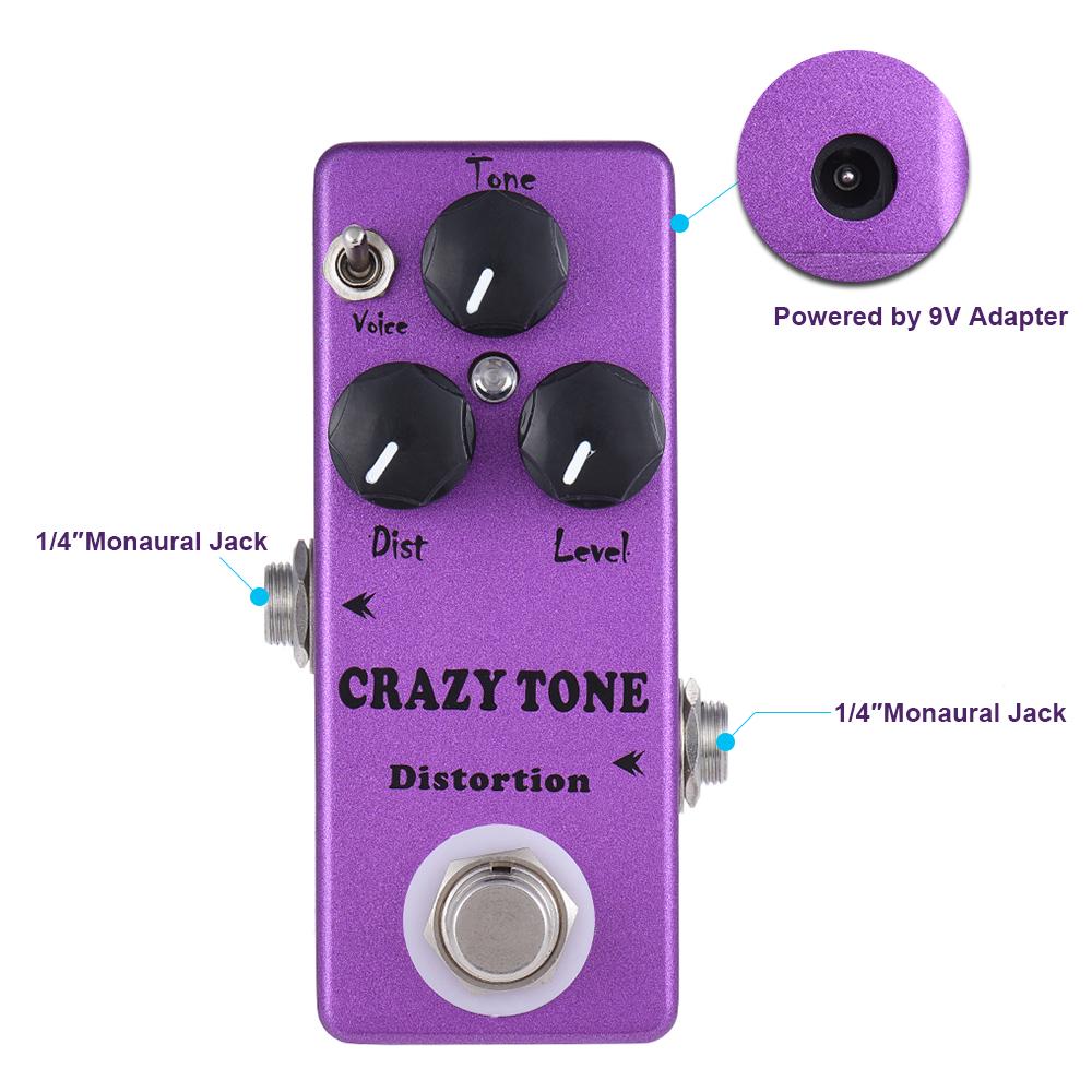 MOSKYAudio MP 50 CRAZY TONE RIOT Distortion Mini Single Guitar Effect Pedal True Bypass