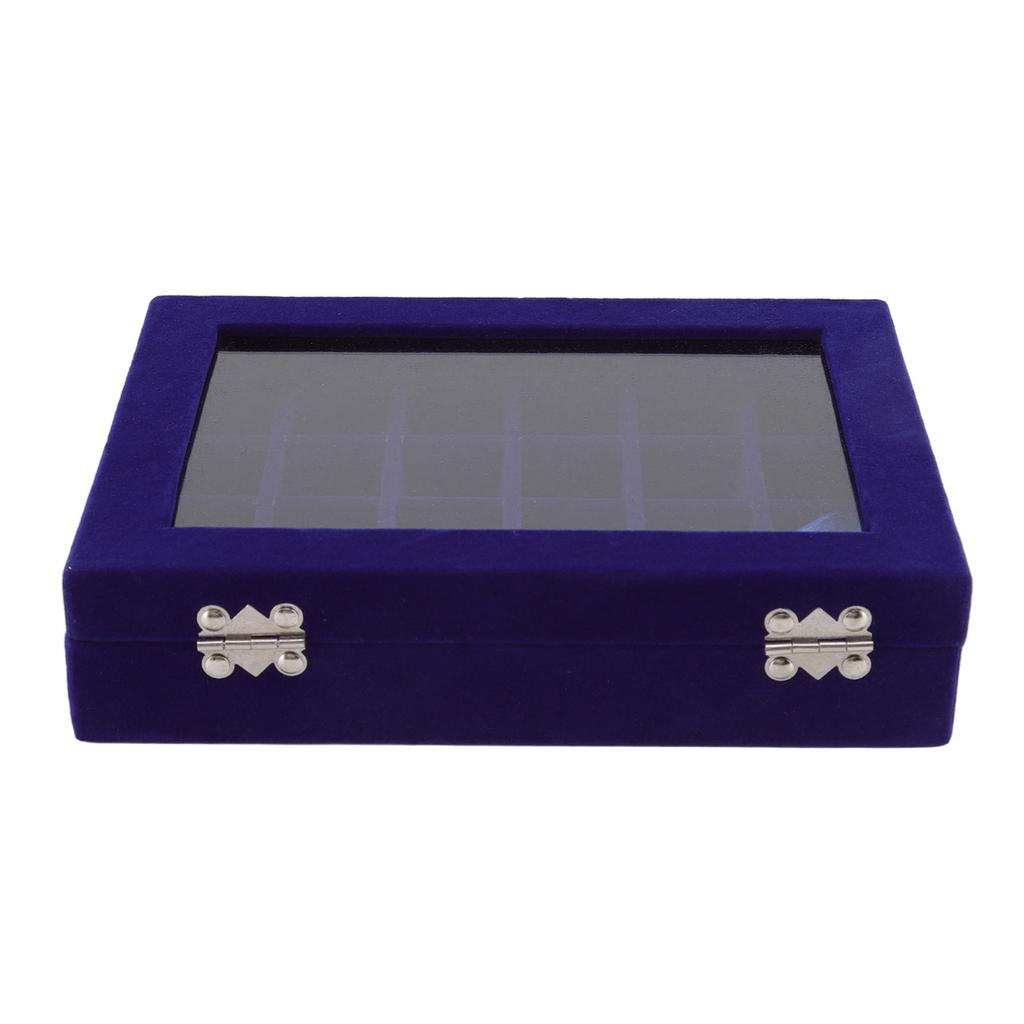 24 Grid Earring Storage Box Fashion Jewelry Display Tray with Transparent Lid for Stud Earrings