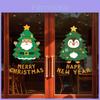 Weihnachts-PVC-Tür-Statischer Aufkleber mit Weihnachtsmann-Pinguin-Design für Feiertagsdekoration Zuhause Büro
