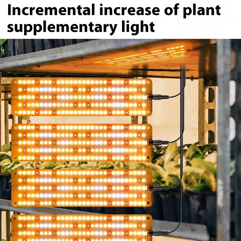 12V 4-Panel Plant Seedling Growth Light 6 Brightness Plant Shelf Fill Light,EU Plug