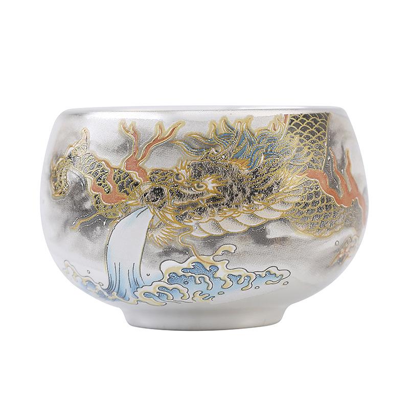 Silver-Plated Master Tea Set: High-End Creative National Tide Style Gift