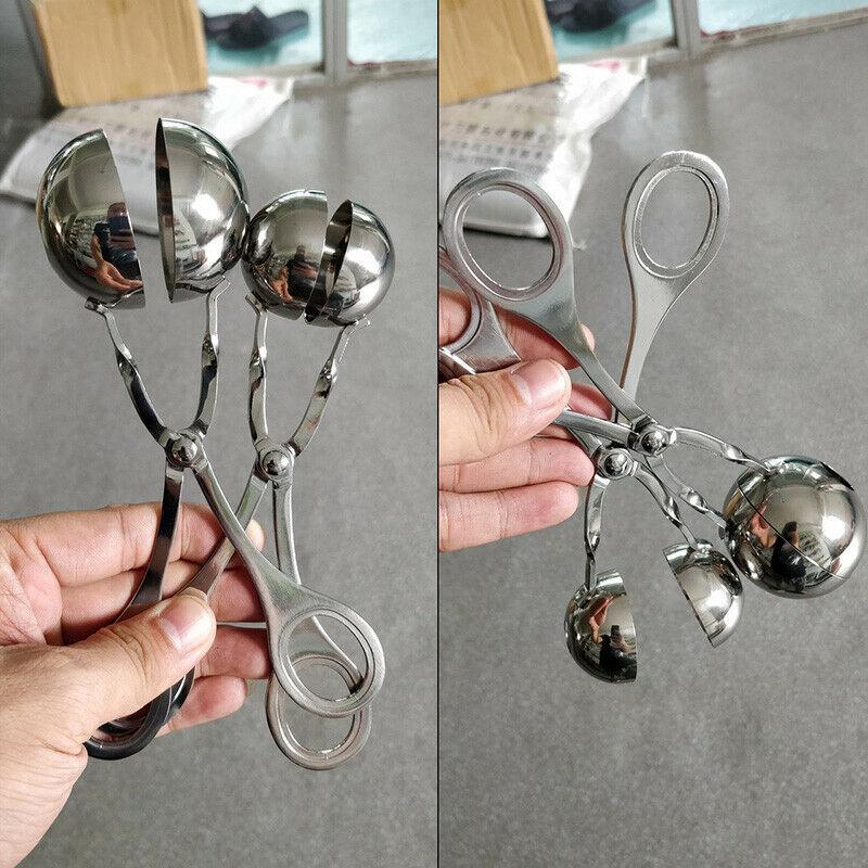 Lžíce na výrobu masových kuliček Nepřilnavý kuchyňský nástroj na vaření masa z nerezové oceli