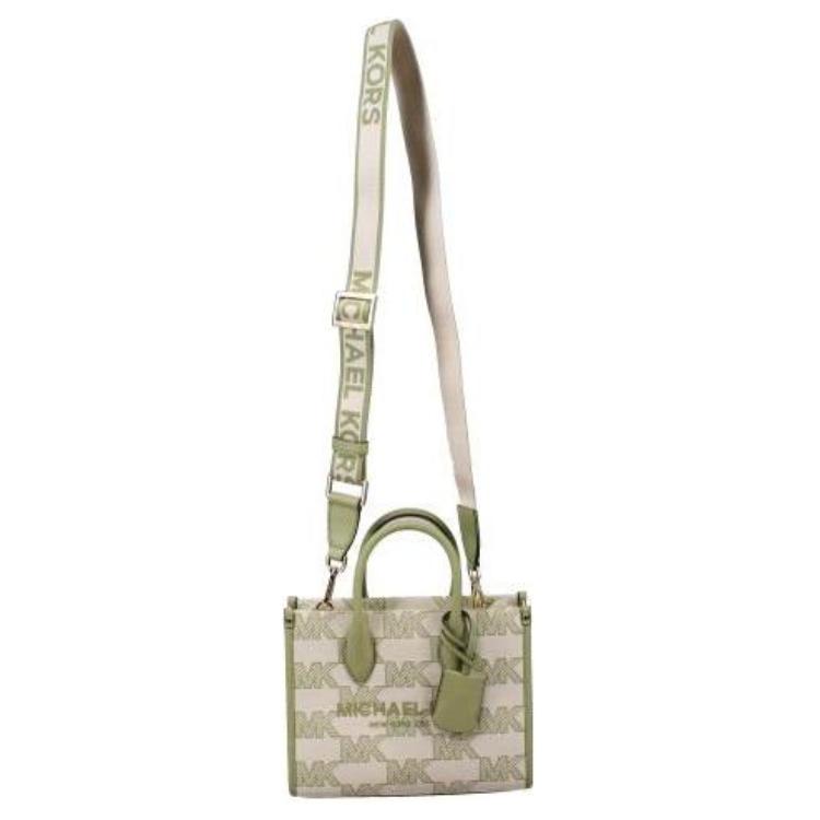 Michael Kors MK Mirella Letter Logo Tote Bag Women Tote Green 35S3G7ZC5J-LIGHT-SAGE