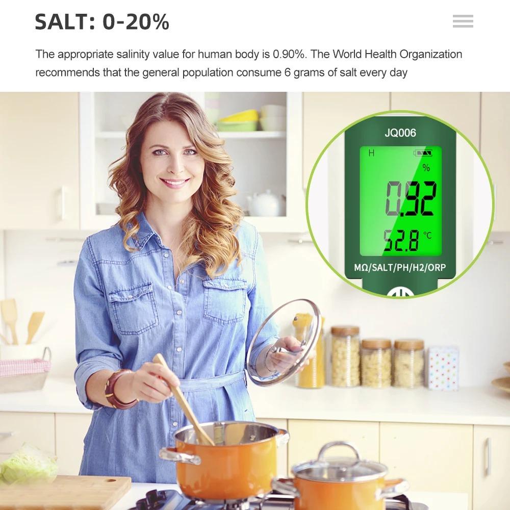 10 In 1 Digital PH Meter Water Quality Tester PH/Cl₂/TDS/EC/Hardness Hydrogen-rich Detector for Drinking Water Aquariums Pools