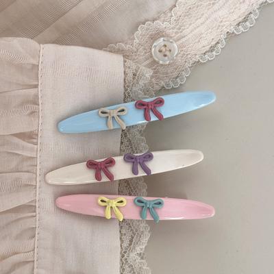 Mini Schleifen-Haarspange für Damen Mädchen Nadel Accessoires koreanisch kpop süß Kawaii Niedlich führende Mode Haarspange Kopfschmuck Krabbe Designer