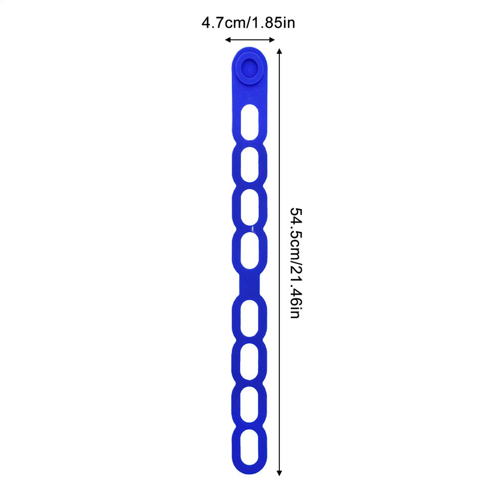 Reusable Stretchable Silicone Lid Straps Splash-Proof Leak-Proof Convenient Fixing Band Dishes Kitchen Travel Organizer синий