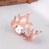 Vintage Multi-color Metal Crown Cake Decoration Elegant Wedding Princess Birthday Dessert Decoration Flags