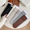 Striped Socks Women Casual Fashion Hip Hop Skateboard Sports Socks College Style School Girls Knitted Cotton Elastic Long Socks