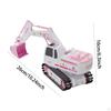 1:24 Scale RC Excavator Toy for Kids and Adults - Pink Remote Control Construction Vehicle